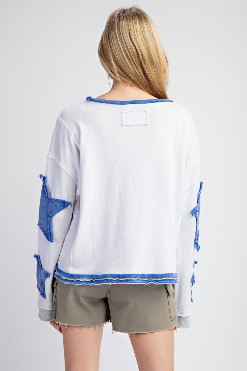 Mineral Washed Star Embroidered Top - Image 4