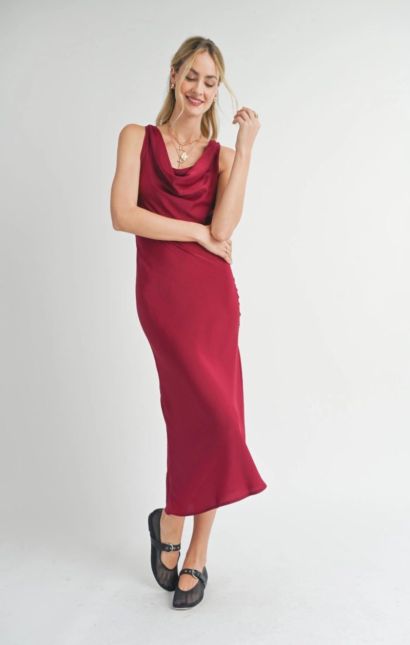 Sweet Treat Cowl Neck Midi Dress - Image 5