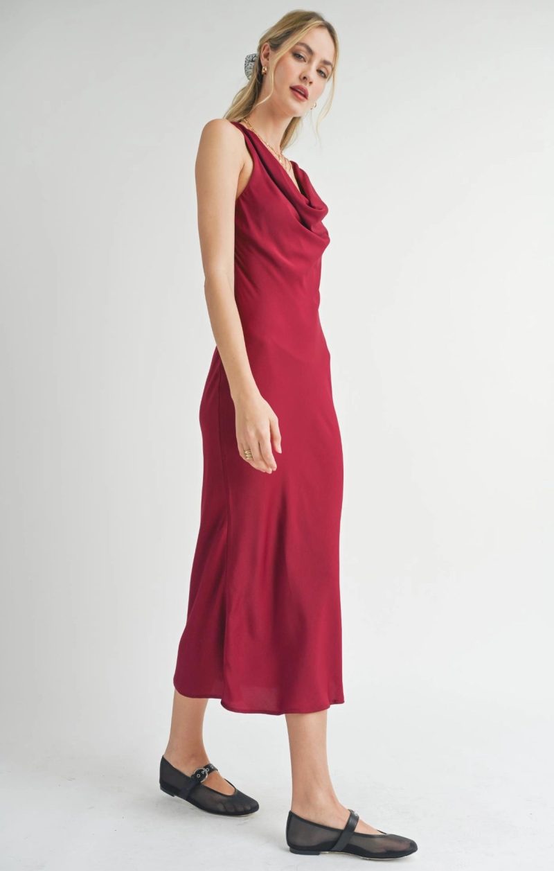 Sweet Treat Cowl Neck Midi Dress - Image 11