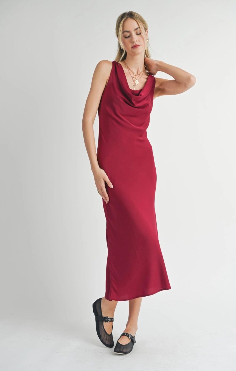 Sweet Treat Cowl Neck Midi Dress - Image 12