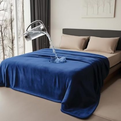 Go to detail page for "Bedding Aid Waterproof Blanket for Bed, Water Resistant, Water Proof, Stain Proof, Leakproof & Spill-Proof Flannel (Navy Blue & Abyss Green, 60x80)." Rated 4.4 out of 5 stars by 1817 reviews. Eligible for Prime.