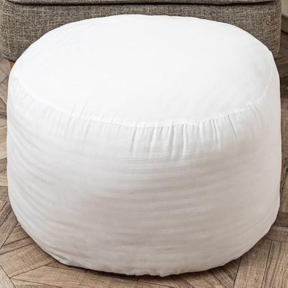 Pouf Filler PP Cotton Footstool Pouf Stuffing Pouf Insert Ottoman Filler Bean Bag Filler 20x20x12 Inches Round