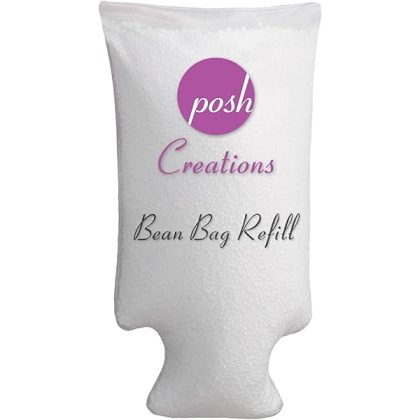 Filling Bean Bag Refill, 100 L, White with EZ-Pour Zipper Spout