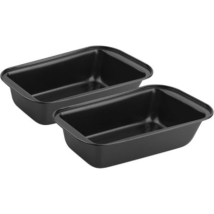 2PCS Nonstick Bread Pan - 8?? x 4?? Carbon Steel Loaf Baking Pans, Dishes??Rectangle Baking Supplies for Homemade Bread, Meatloaf, Cakes, Sourdough, Brownies, and Lasagnas