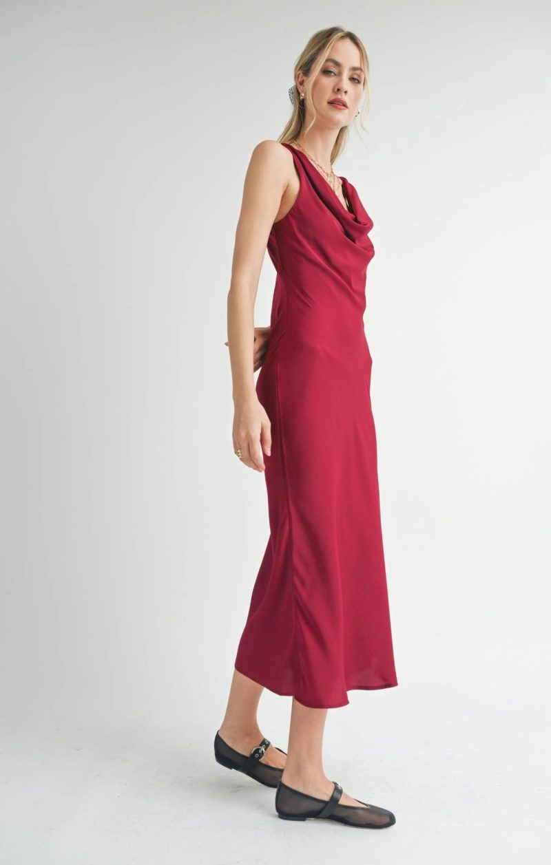 Sweet Treat Cowl Neck Midi Dress - Image 9