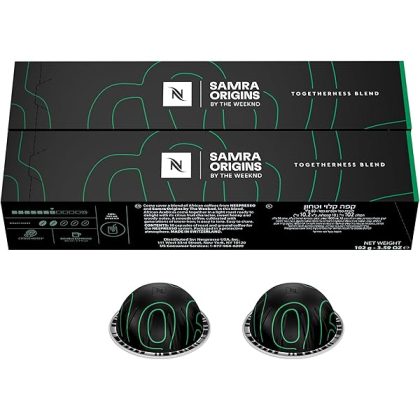 Nespresso I  by The Weeknd Vertuo Togetherness Blend, Double Espresso, Light Roast, 20-Count Coffee Pods, Brews 2.7 fl. Oz.