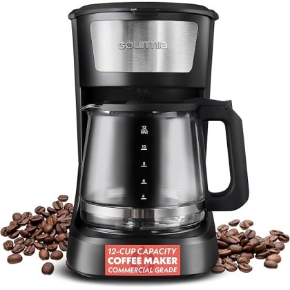 12-Cup One-Touch Drip Coffee Maker ?C Auto Keep Warm, Pause & Serve, EZ-View Water Window, Stainless Steel Design ?C Home & Office Electric Coffee Machine