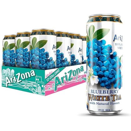Blueberry White Tea - Big Can, 22 Fl Oz (Pack of 12)