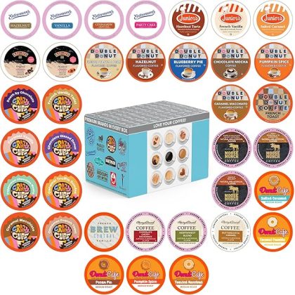 Flavored Coffee Pods Variety Pack for Keurig K Cups Brewers, Assorted Flavored Coffee Sampler, 36 Count(Pack of 1)