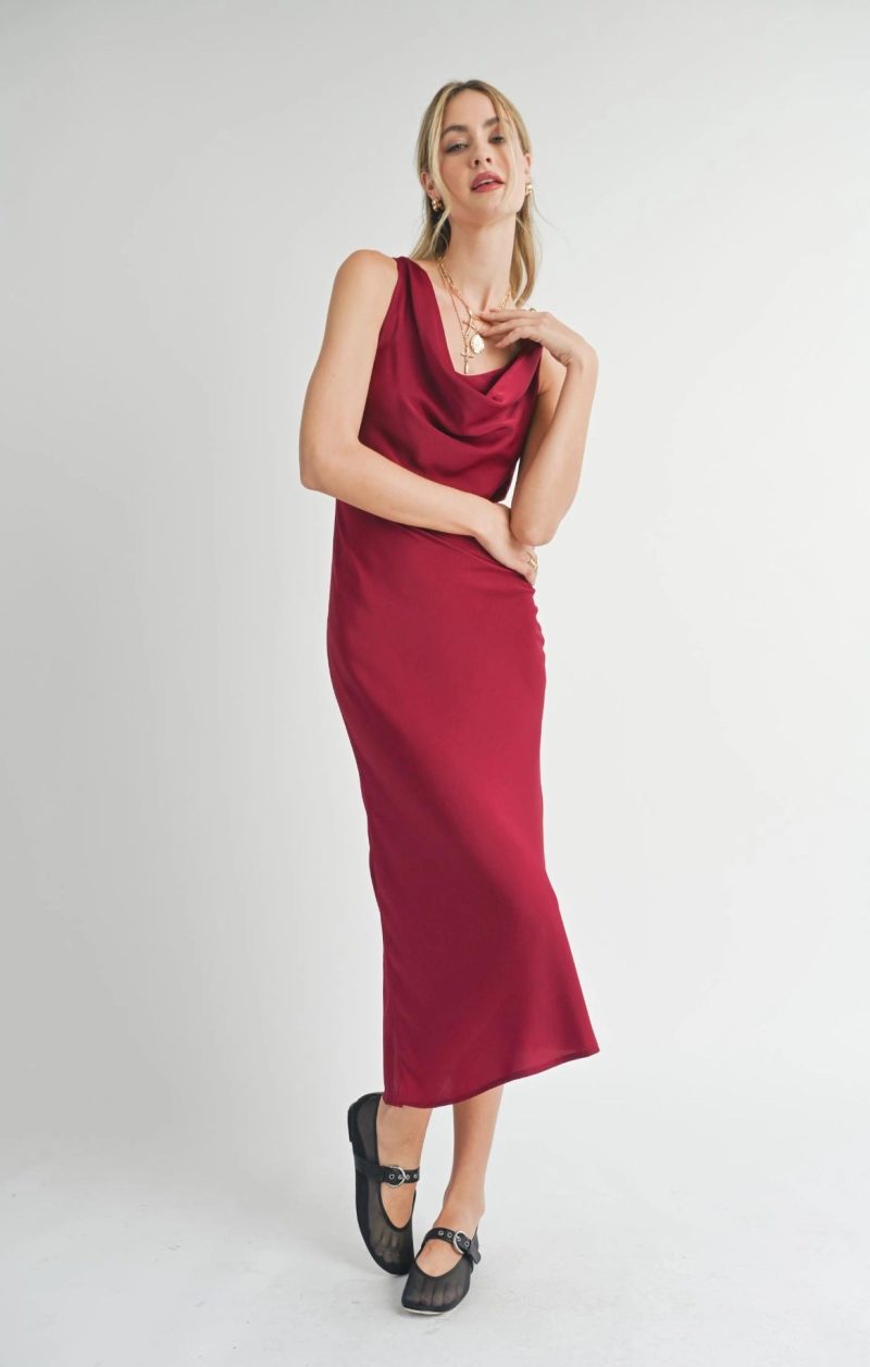Sweet Treat Cowl Neck Midi Dress - Image 14