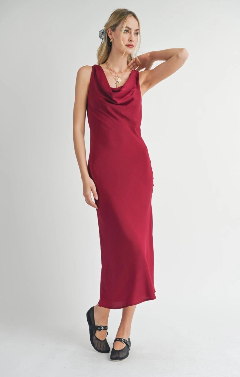 Sweet Treat Cowl Neck Midi Dress - Image 10