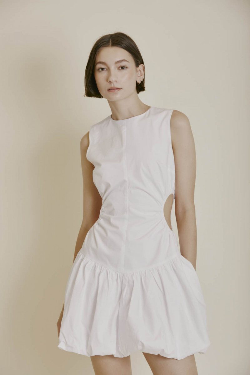 Cut Out Bubble Hem Mini Dress - Image 2
