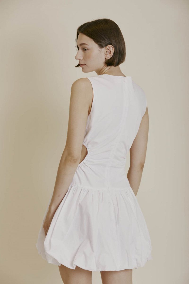 Cut Out Bubble Hem Mini Dress - Image 5