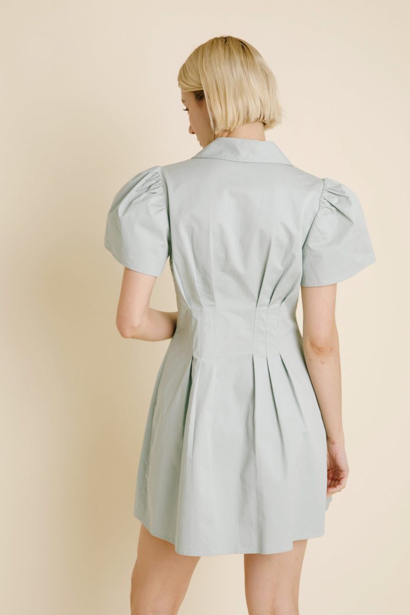 Pleated Utility Mini Dress - Image 4