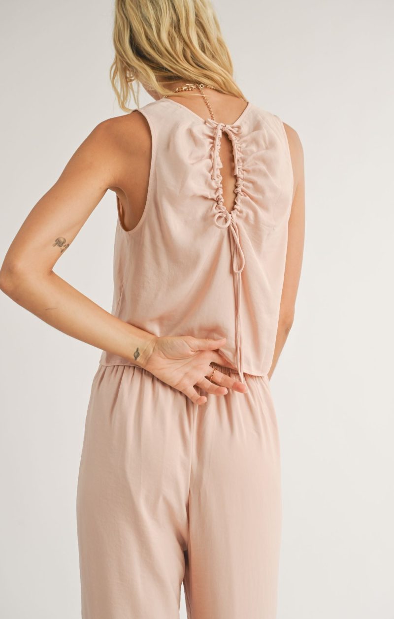 Fast Lane Back Ruched Cutout Tank - Image 3