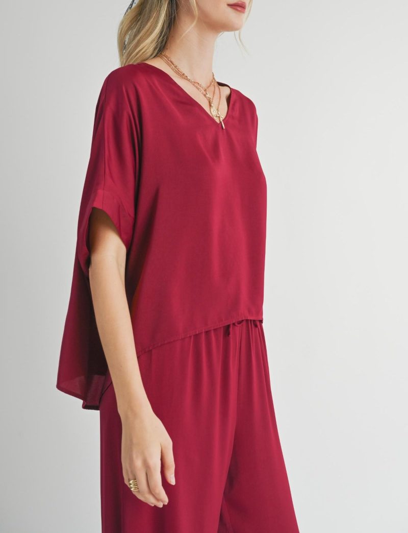 Sweet Treat Dolman Sleeve V-Neck Top - Image 2