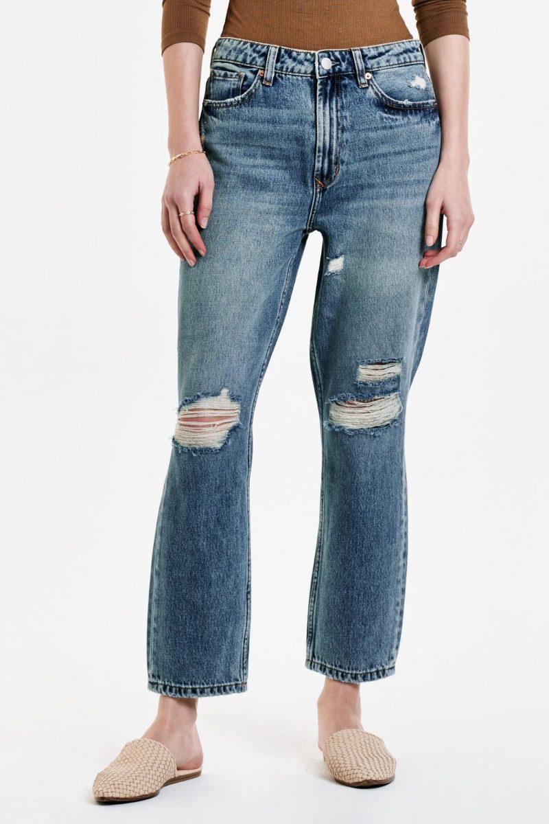 Jodi Super High Rise Cropped Straight Jeans - Image 3