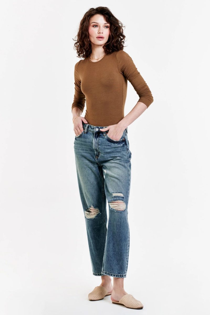 Jodi Super High Rise Cropped Straight Jeans - Image 5