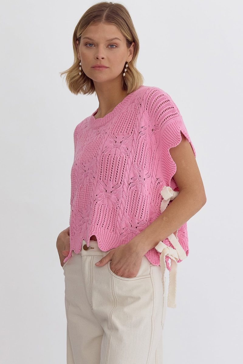 All Tied Up Crochet Sweater - Image 5