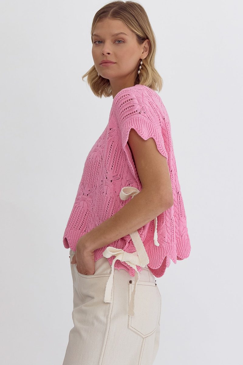 All Tied Up Crochet Sweater - Image 4