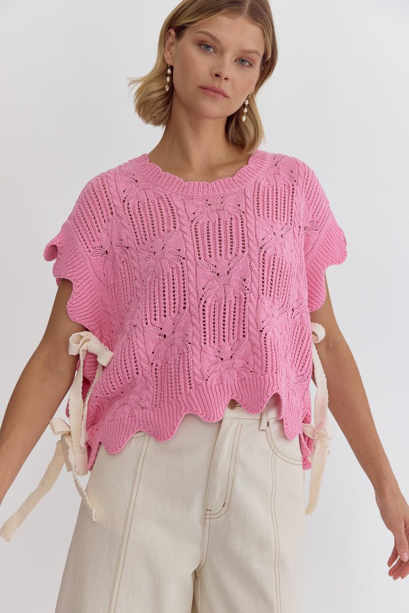 All Tied Up Crochet Sweater - Image 3