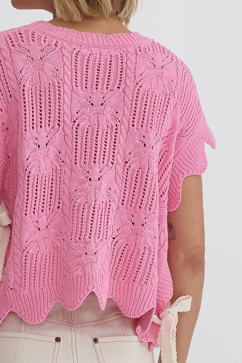 All Tied Up Crochet Sweater - Image 9