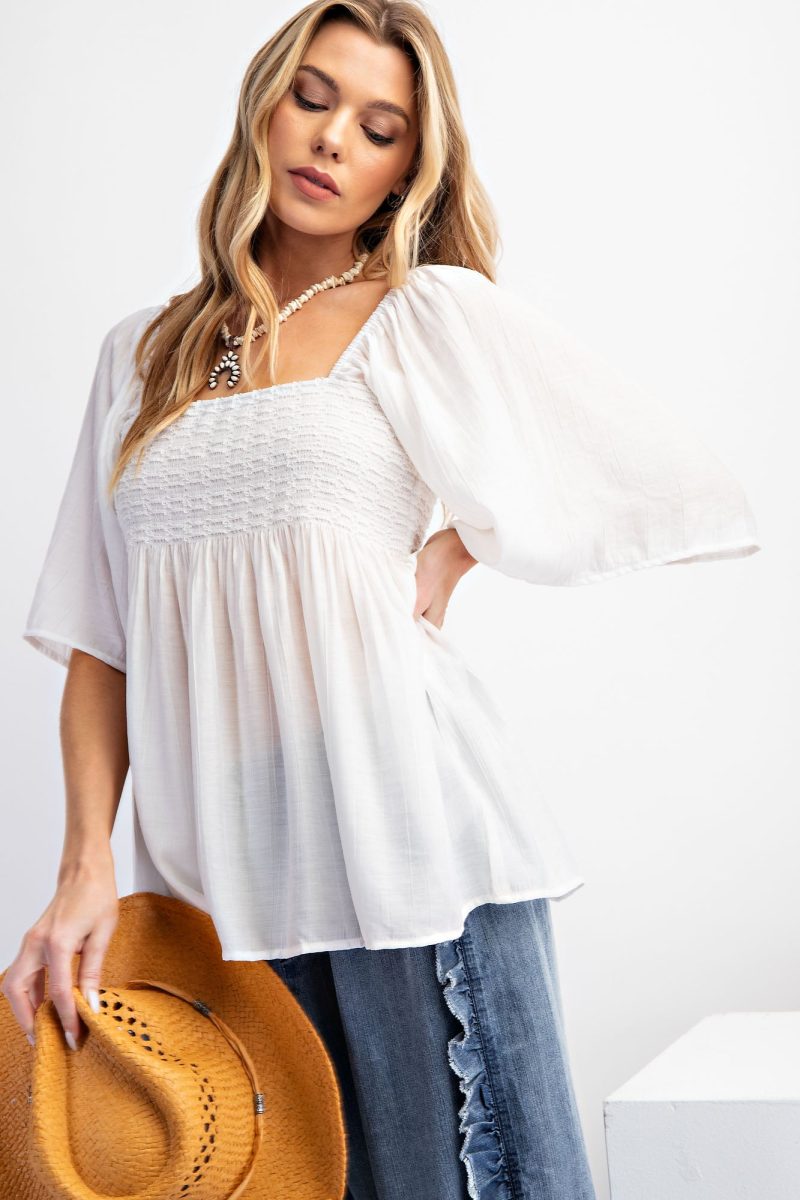 Half Sleeve Poly Crepe Top - Image 4