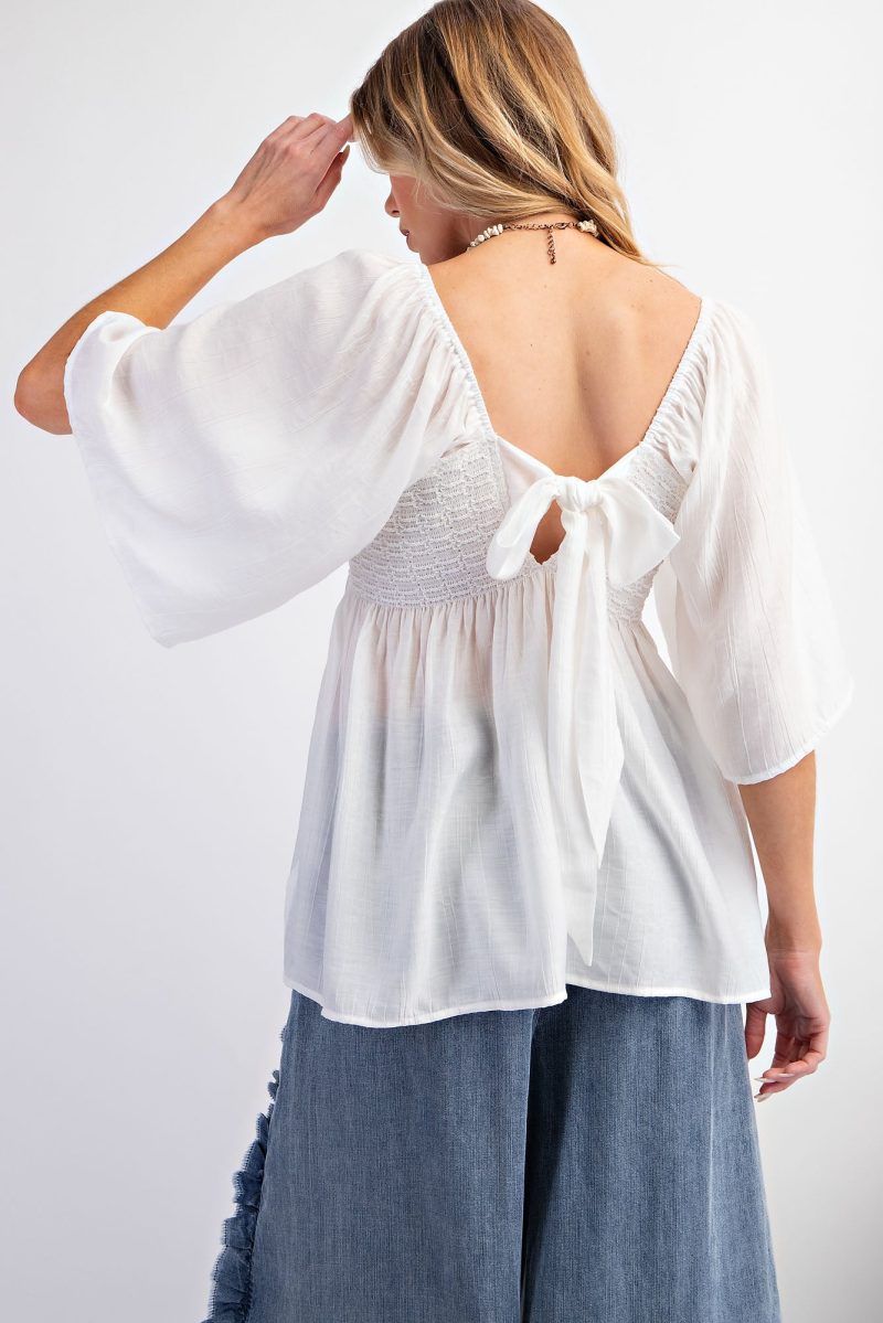 Half Sleeve Poly Crepe Top - Image 5