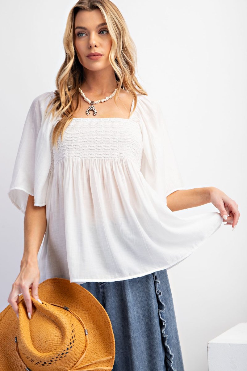Half Sleeve Poly Crepe Top - Image 2