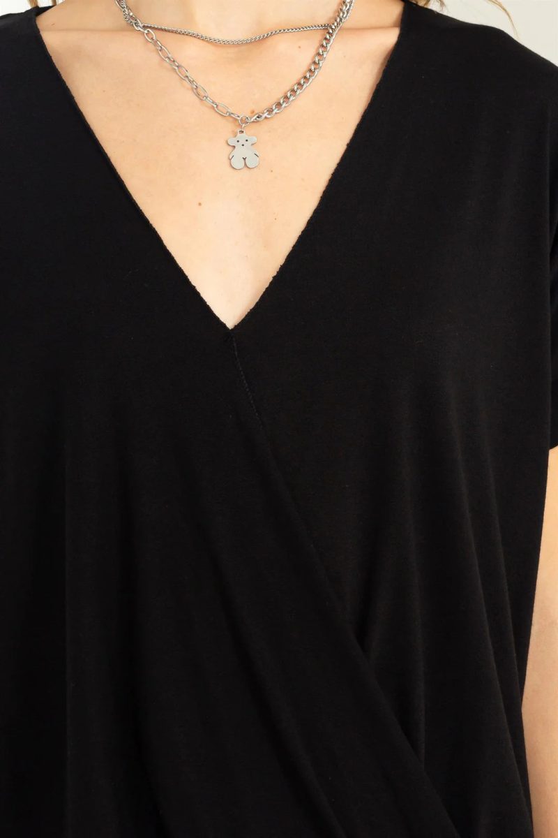 Short Sleeve Surplice Top - Image 5