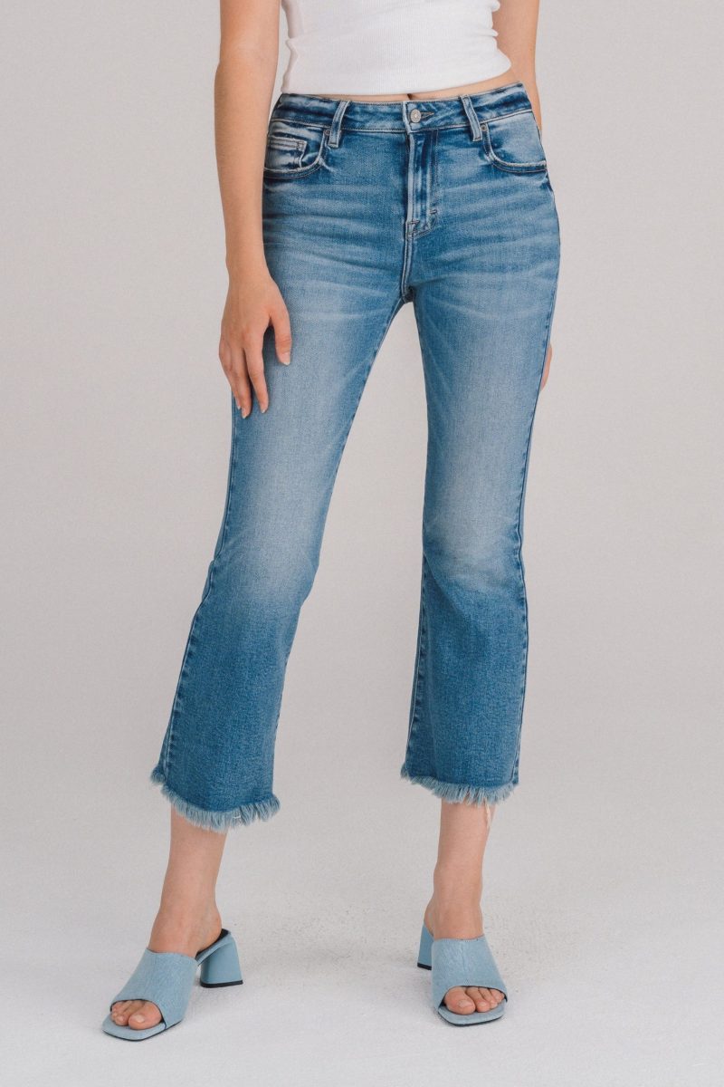Happi Crop Flare Jean with Fray Hem - Image 2