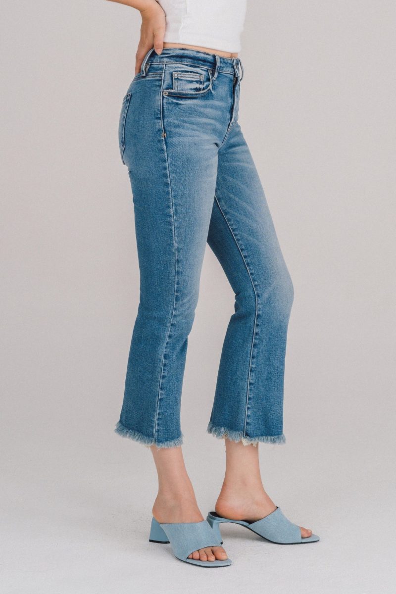 Happi Crop Flare Jean with Fray Hem - Image 4