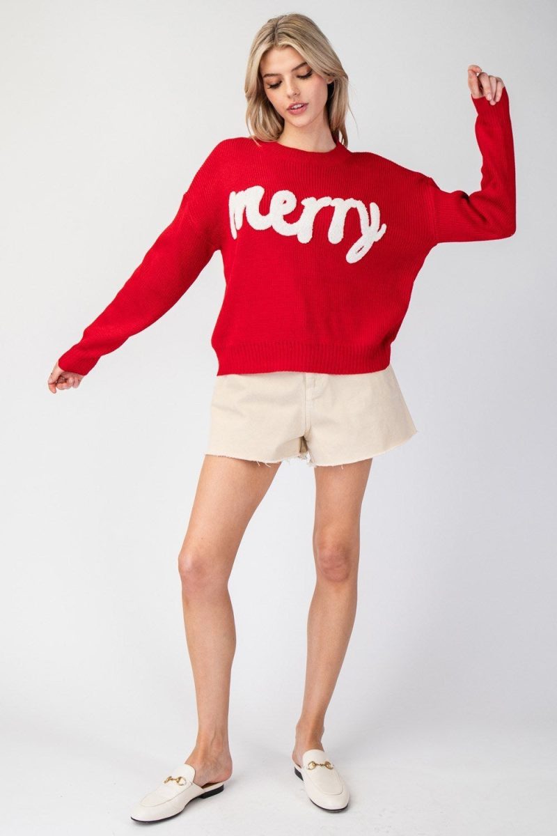 Merry Stitch Long Sleeve Sweater - Image 4
