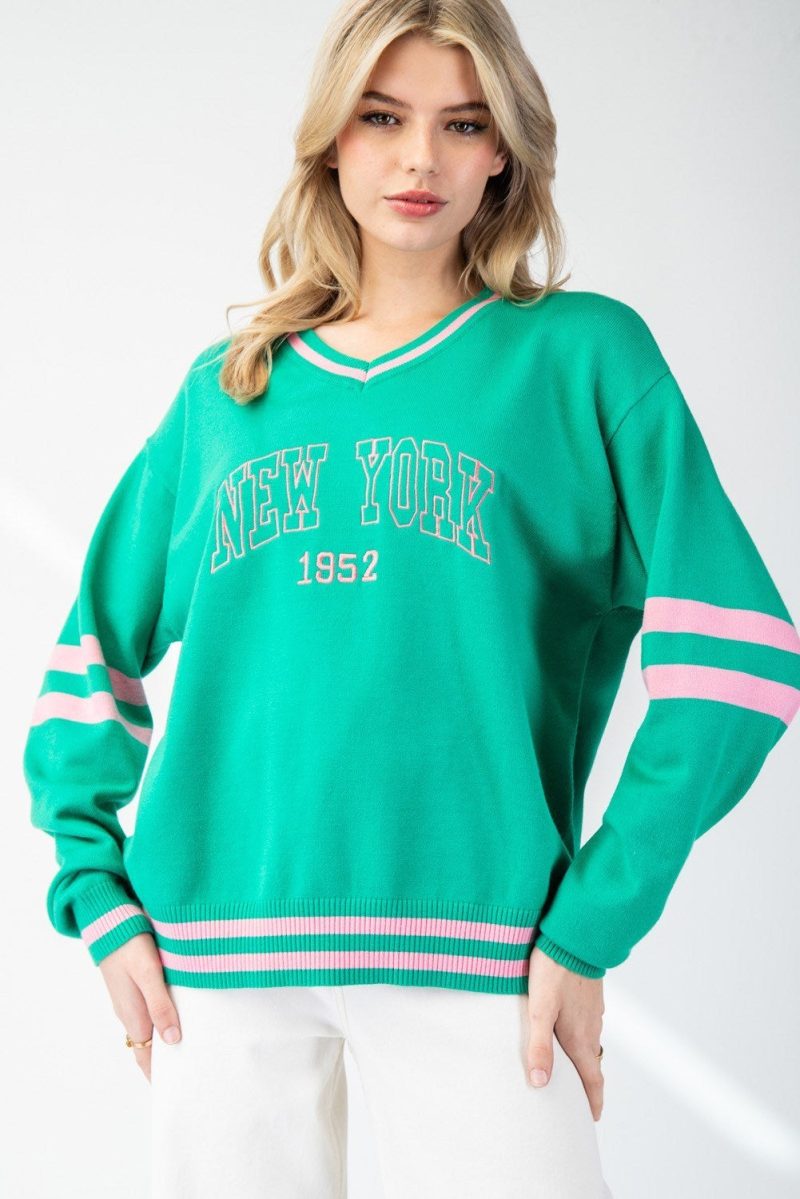 New York Varsity V-Neck Pullover - Image 3