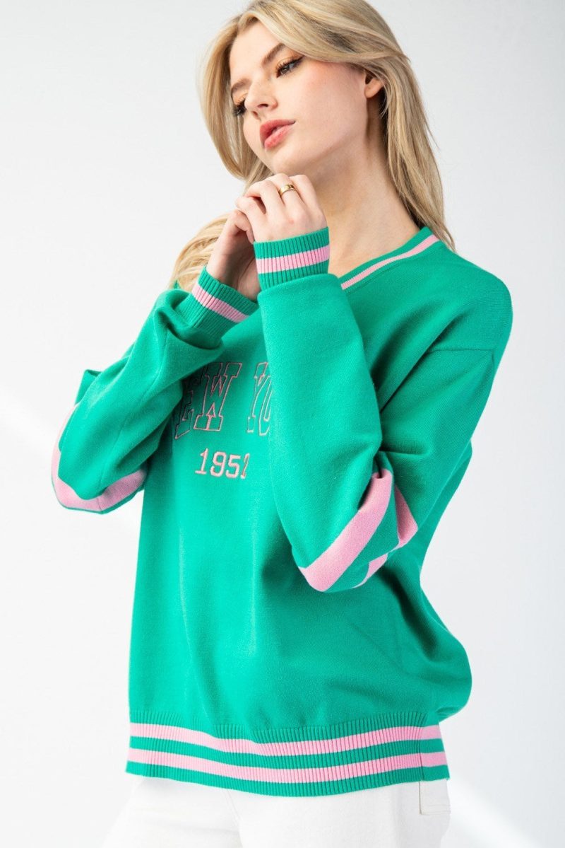 New York Varsity V-Neck Pullover - Image 9