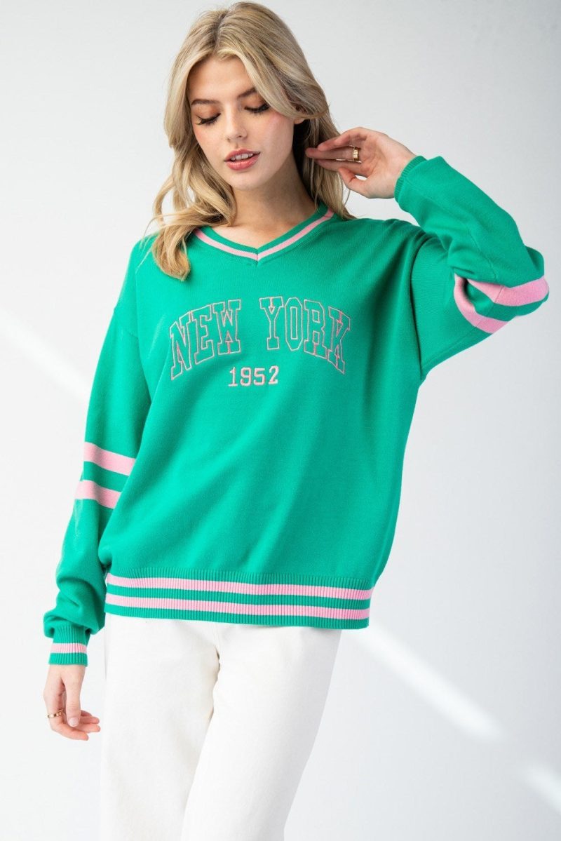 New York Varsity V-Neck Pullover - Image 4