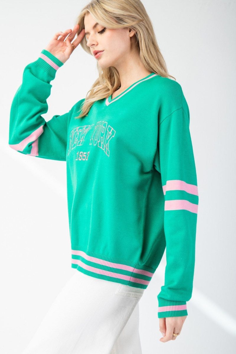New York Varsity V-Neck Pullover - Image 7