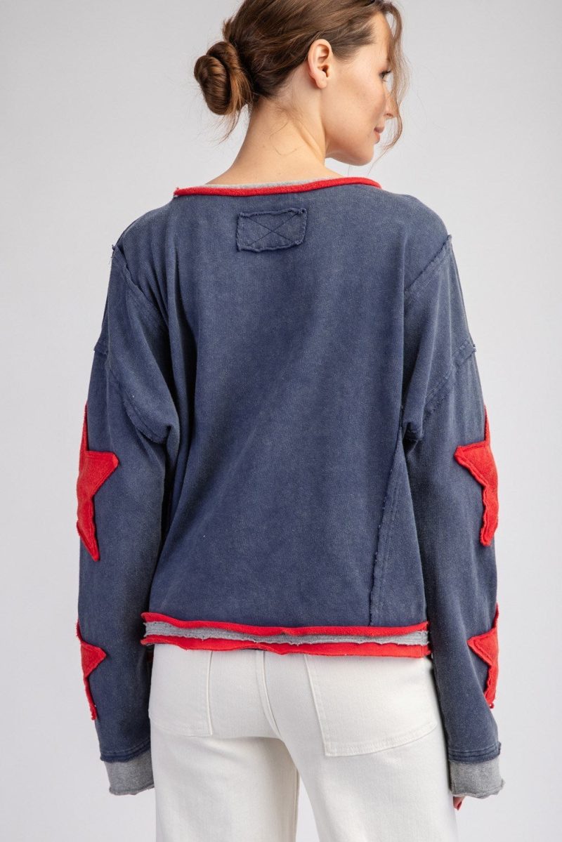 Mineral Washed Star Embroidered Top - Image 10