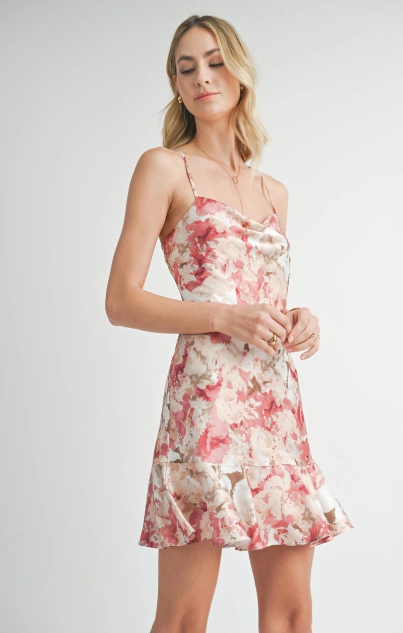 Girls Dinner Bias Cowl Neck Dress - Image 8