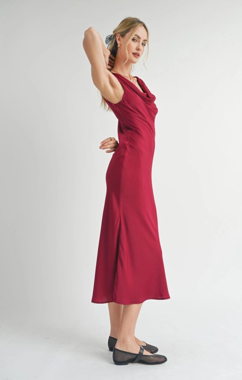 Sweet Treat Cowl Neck Midi Dress - Image 7