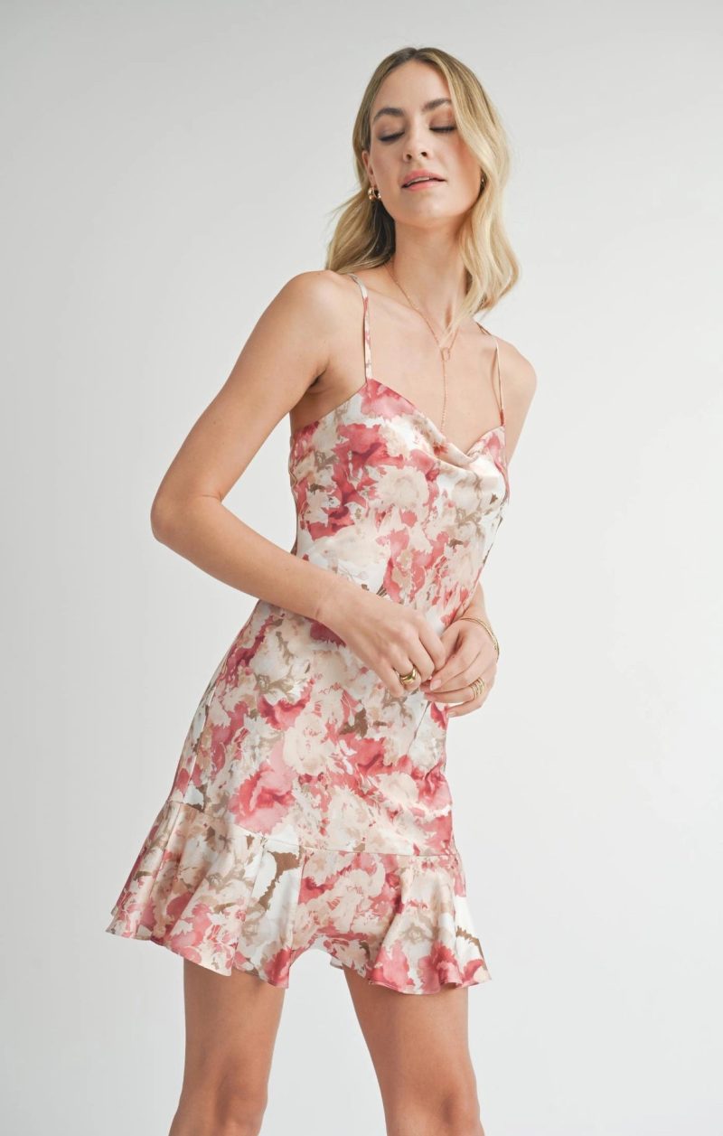 Girls Dinner Bias Cowl Neck Dress - Image 11