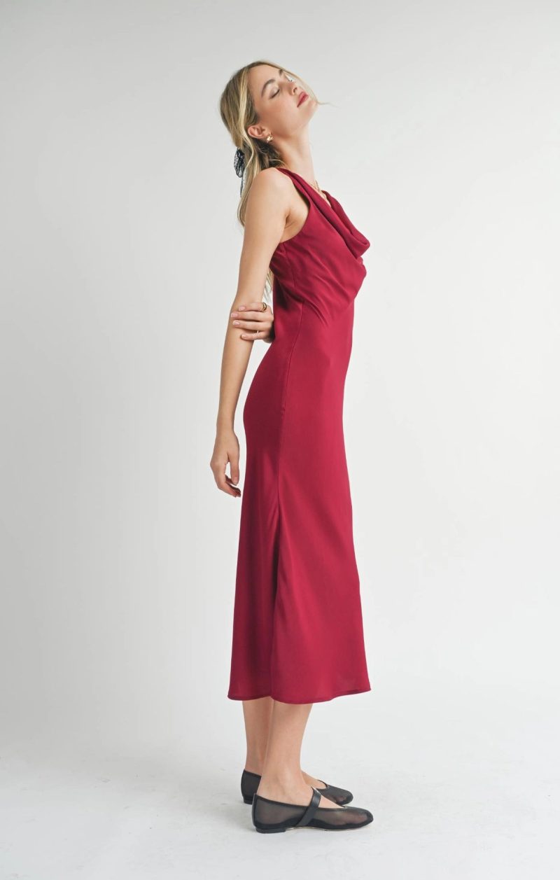 Sweet Treat Cowl Neck Midi Dress - Image 3