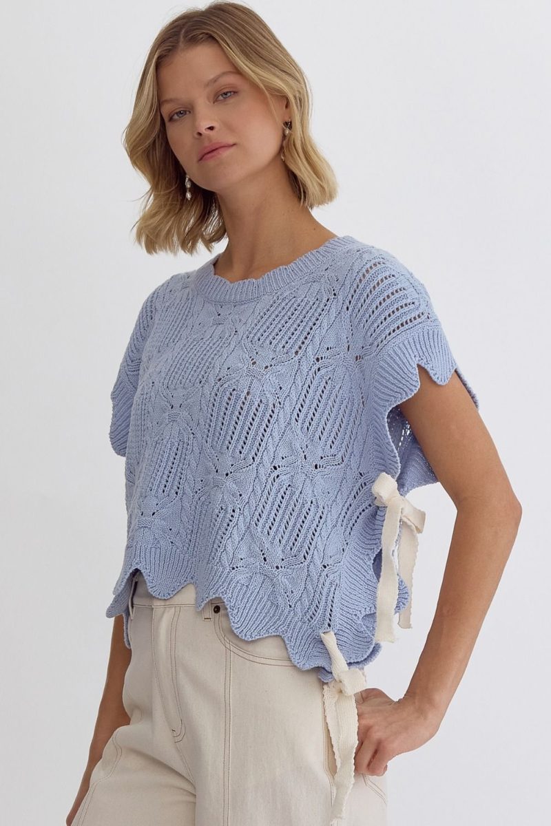 All Tied Up Crochet Sweater - Image 11