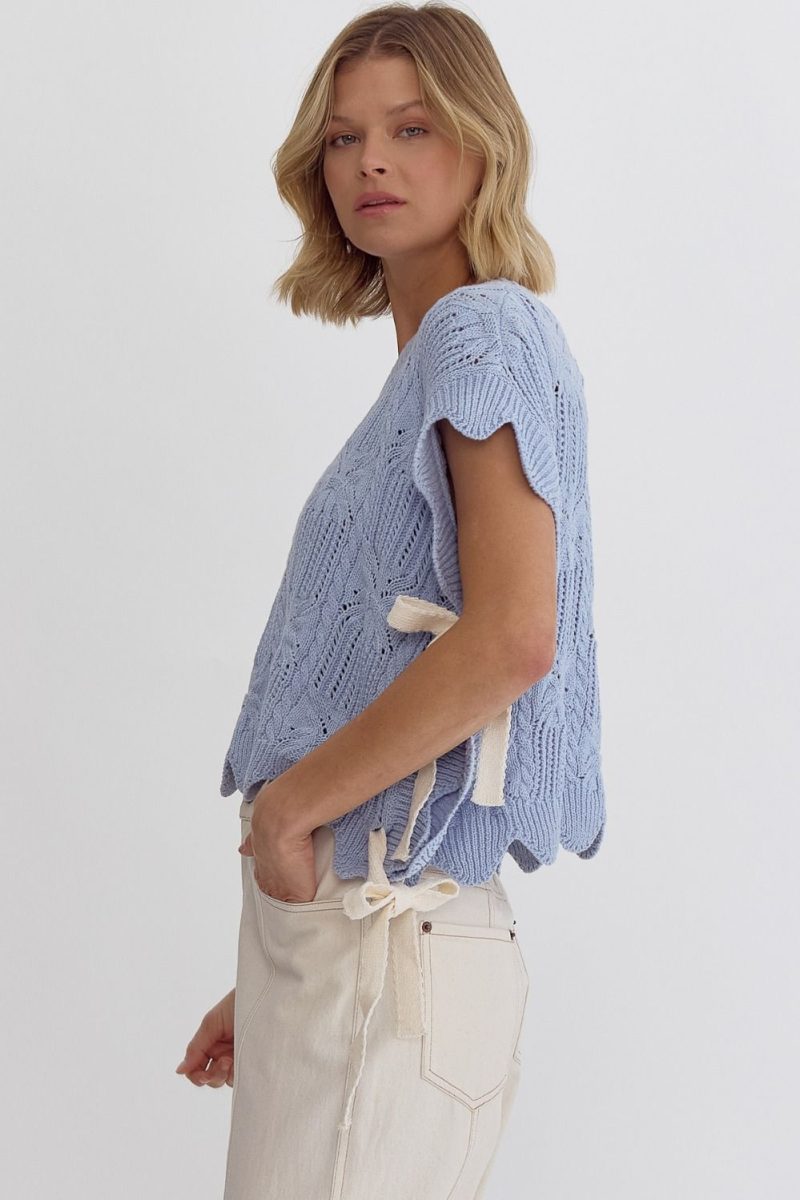 All Tied Up Crochet Sweater - Image 14