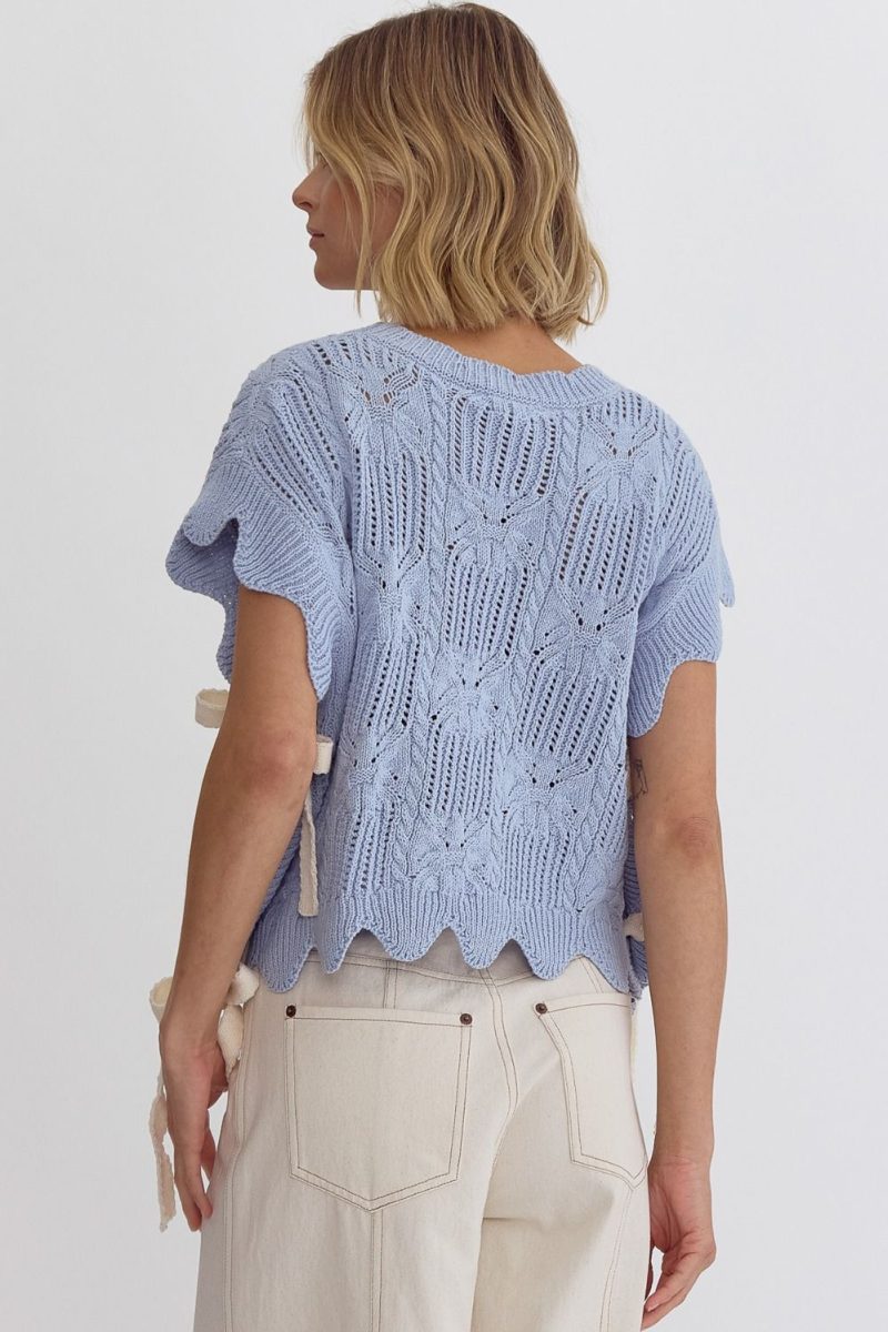 All Tied Up Crochet Sweater - Image 15