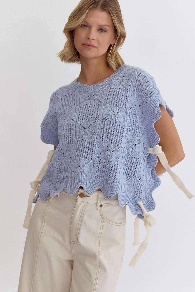 All Tied Up Crochet Sweater - Image 12