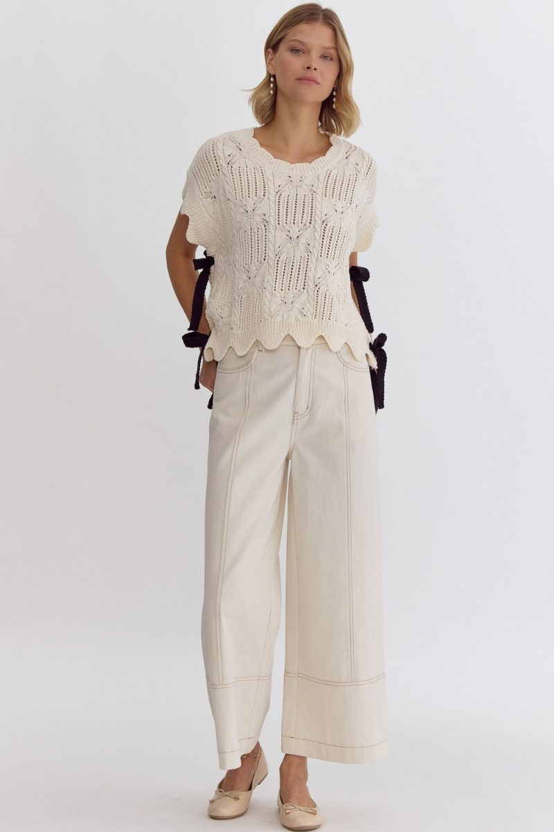 All Tied Up Crochet Sweater - Image 19