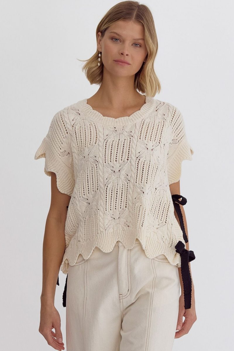 All Tied Up Crochet Sweater - Image 23