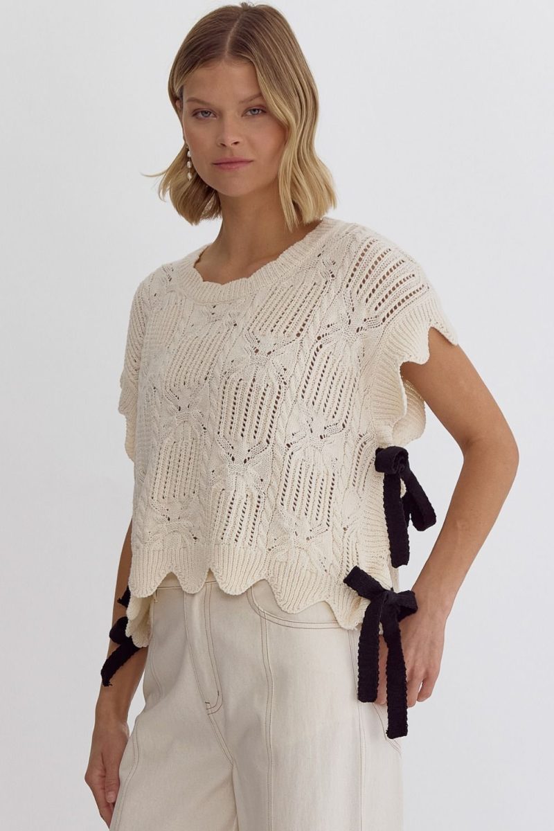 All Tied Up Crochet Sweater - Image 22