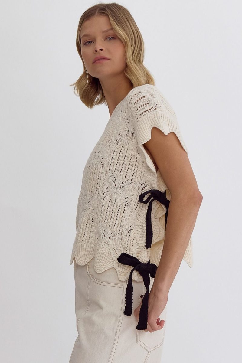 All Tied Up Crochet Sweater - Image 21